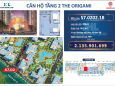 Căn hộ 1PN+1 46.1m2 The Origami giá gốc 2.135 tỷ, giao nhà 02/2022 HT vay 100%