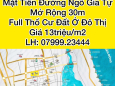 2 Mặt Tiền Đường Ngô Gia Tự Full Thổ Cư Giá 13triệu/m2