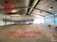 BDS HVL Xưởng 2700m2 Quận 12 Quốc Lộ 1A Giá 150 tr/th