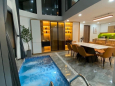 Villa mini xây theo kiểu hiện đại, hồ bơi, nội thất chuẩn, ngang hơn 7m, nở hậu