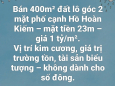 Bán 400m² đất lô góc 2 mặt phố cạnh Hồ Hoàn Kiếm – mặt tiền 23m – giá 1 tỷ/m²
