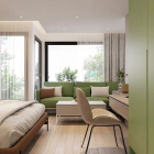 Nhà hàng - Khách sạn: Căn hộ 1PN full nội thất đẹp  ban công máy giặt riêng gần 