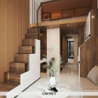 Nhà hàng - Khách sạn: Duplex trần cao full nội thất gỗ cao cấp có ban công máy g