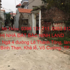 Chính chủ cần bán lô đất thổ cư tại khu Khả Lễ, Võ cường, TP.Bắc Ninh