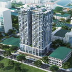 Cho thuê sàn thương mại mặt phố duy tân giá 150tr dt 256m