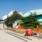 Nhà mới đang xây dựng tân cổ điển 1 trệt 3 lầu mặt tiền chợ Bình Minh