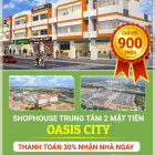 bán nhà shophouse 2 mặt tiền, trục chính KĐT Oasis, Đối diện trường ĐH Việt Đức