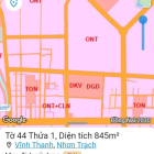 Chủ đang ngộp tiền cần bán lô đất đường xe hơi thuộc xã Vĩnh Thanh Nhơn Trạch