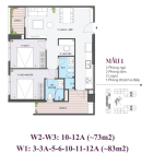 Cần bán nhanh căn 73m2, 2PN, bc Đông Nam tại Chung cư The Wisteria, Hoài Đức, gi