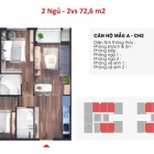 Bán gấp căn hộ 72m2, 2PN chung cư The Charm An hưng view quảng trường