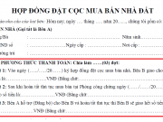 Hợp đồng đặt cọc bán nhà đất không ghi thời hạn, người nhận đặt cọc phải xử lý như thế nào?