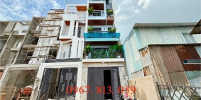 Bán nhà riêng: Nhà mới đường Thạnh Xuân 25, DT:4x17,5M, Lửng, 3Lầu, 4PN, Gara ô 