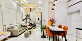 Bán nhà riêng: Bán nhà cực êm Nơ Trang Long, P.12, 3,55 tỷ, 1 trệt 2 lầu, sổ riê