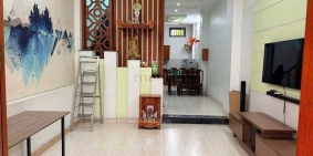 Nhà riêng: Nhà tx25 quận 12 DT 4x15m 2 lầu 3pn.2wc Giá 9tr có nội thất hẻm xe  h