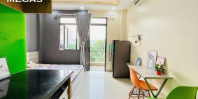 Căn hộ chung cư: Căn Hộ Studio Ban công Full nội thất - Máy giặt riêng tại Cát L