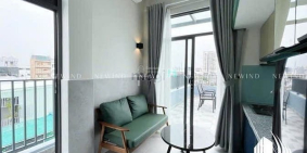 Nhà hàng - Khách sạn: Căn Duplex ban công - Chu Văn An gần Ngã 4 Hàng Xanh quận