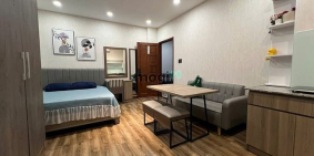 Nhà hàng - Khách sạn: Căn hộ Studio full nội thất gỗ được nuôi thú cưng gần cầu 