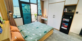 Phòng trọ: CCMN Cầu Giấy - Full đồ - Thang máy - Ban công giặt riêng - 28m2