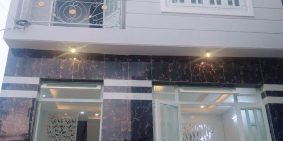 Bán nhà mặt tiền quốc lộ 50, 1 trệt 1 lầu, full nội thất, 82m2, sổ hồng riêng