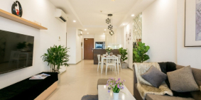 Căn hộ 80m2, 2PN 2WC full nội thất tại Gold View, Q4 cho thuê giá 17 triệu/tháng