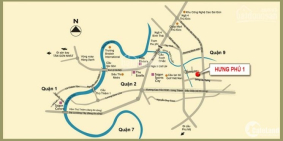 Bán đất mặt tiền đường lớn 20 mét kdc Hưng Phú , Quận 9 (Diện tích 6x22)