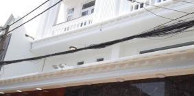 Nhà Sổ Hồng liền kề, 3 lầu 1 sân thượng, đường thông 10m, gần BV CủChi