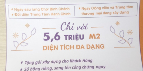 Đất An Phú Tây, Bình Chánh, 90m2, 500tr, SHR,chính chủ.