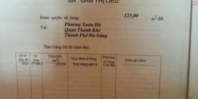 Bán lô đất mặt tiền đường biển Nguyễn Tất Thành,phường Xuân Hà,Thanh Khê