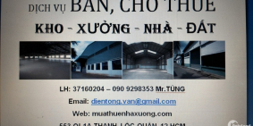Cho thuê nhà xưởng 500~1000m2, T.Lộc, T.Xuân, An Phú Đông Quận 12