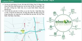 BÁN ĐẤT NỀN KĐT ĐỒNG VĂN GREEN PARK- ĐỐI DIỆN KCN ĐVĂN IV HÀ NAM  GIÁ CHI 17TR/M