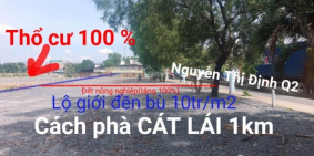 Đất MT đường Nguyễn Thị Định Quận 2 gần Cầu Cát Lái