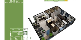 Cần Bán Căn Hộ Q.11, 64m2 2PN+2PN, Shcc, Căn góc. Giá 2.6 tỷ