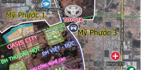 Bán nhà mặt tiền D1,The Oasis Thới Hòa,Bến Cát,Bình Dương