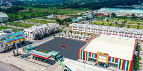 Shophouse 2 mặt tiền đường,sổ hồng sở hữu lâu dài,trệt, 2 lầu,ngân hàng hỗ trợ