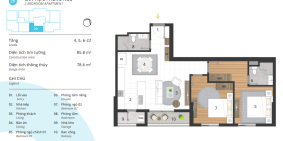 Bán căn hộ Chung cư của tòa Centro Kosmo Tây hồ giá 3,1 tỷ