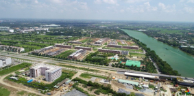 Lavilla Green City, P6, tp Tân An, 5x20m, 1 trệt 2 lầu, SHR từng căn.