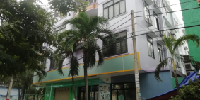 nhà bán 2 mặt tiền đường nhựa lộ giới 14m+14m đối diện công viên