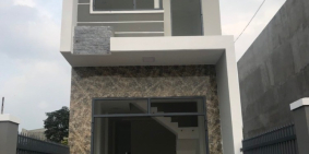 Nhà Tp Thủ Dầu Một xây mới 100%, 1 trệt 1 lầu mặt tiền đường DX106