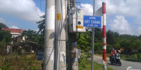 Đất củ chi thổ cư,xã nhuận đức,đường nhựa gót chàng 614m2,sổ hồng giá 3,6 tỷ.