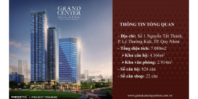 CDT HƯNG TRIỂN KHAI DỰ ÁN MỚI TẠI QUY NHƠN- GRAND CENTER CĂN HỘ BIỂN SỞ HỮU LÂU
