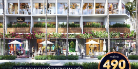 Nhà Phố Thương Mại 2 mặt tiền biển ( 1 trệt 2 lầu ) - Thanh Long Bay