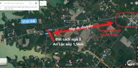 Đất Dầu Tiếng Bình Dương thị trấn Minh Hòa, 450tr/nền DT 20X50, Sổ Hồng Riêng.