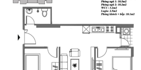 Bán căn 2PN giá 670 triệu full nội thất tại Mipec Vew City hà đông.lh 0982 301 3