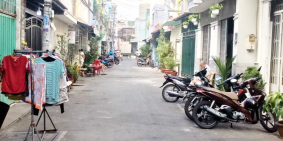 Cho thuê nhà 2 lầu hẻm xe hơi 8m 56 đường Âu Dương Lân P.2 Quận 8 - 15Tr/tháng