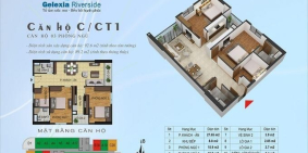 Bán căn 3 ngủ dự án Gelexia Riverside. giá 1/75 tỷ/ Logia hướng Nam