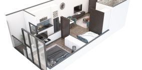 Chung cư Aqua Park Bắc Giang,Căn 1 ngủ,1 vệ sinh