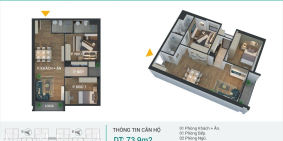 CĂN HỘ 74M2 2 PN GREEN PARK-HOÀNG MAI, VỊ TRÍ CÓ 1 KHÔNG 2