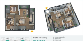 Căn hộ 79m2 2PN đáng sống nhất Hà Nội-Phương Đông green park