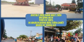 đất mặt tiền QL 14cngay KCN BECAMEX chỉ 320tr