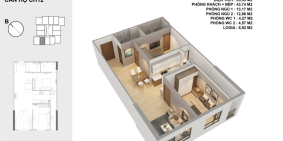 23tr/m2 căn 2 ngủ 85m2 dự án Viễn Đông Star Hoàng Mai, Hà Nội